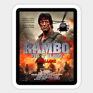 Rambo Artwork print Sticker